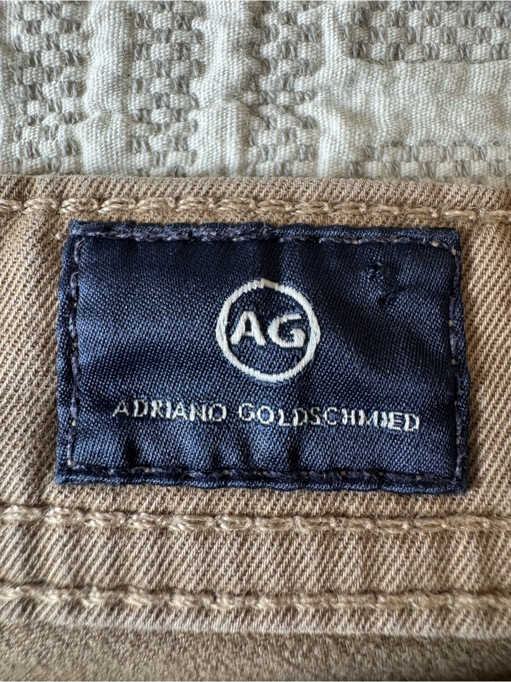 AG Adriano Goldschmied Matchbox Slim Straight Jeans | Khaki Beige | Men’s 34 - Picture 4 of 15